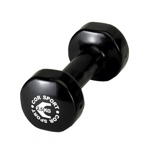 Vinyl dip dumbbell 5 kg pair